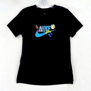 nike sports black tee (small)